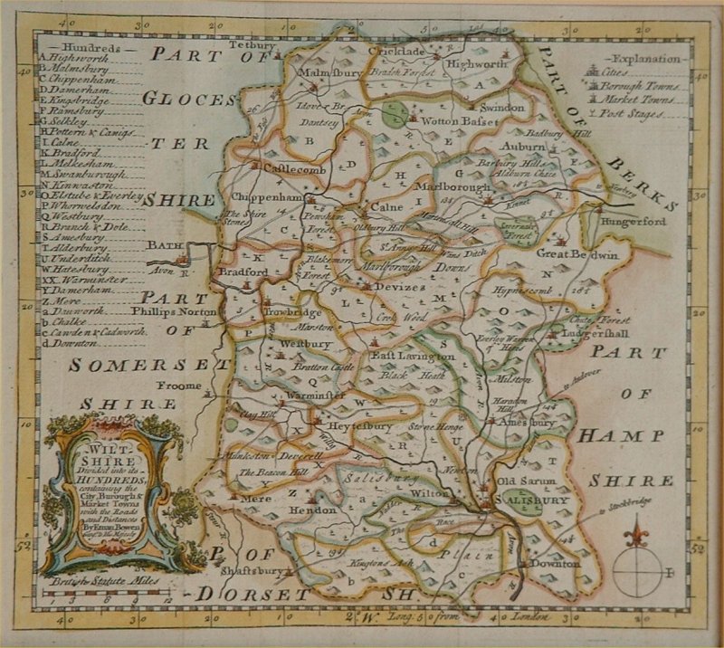 Map of Wiltshire - Bowen